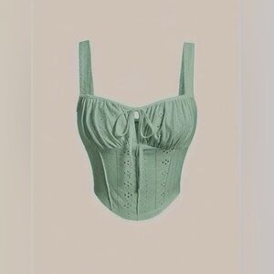 NWOT Women's Y2K Style Slim Fit Crop Top Tank - Ruched Detail